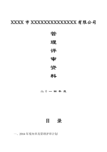 医疗器械企业管理评审报告