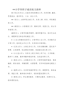 学校领导班子权力清单