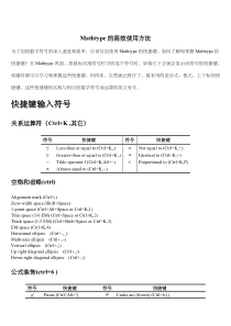 Mathtype的高效使用方法