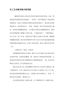 农工互动晚明城乡新现象-文档资料