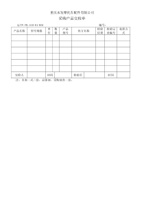 采购产品交检单