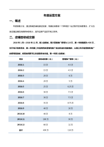 2018天猫商城年度运营计划-天猫店铺全年运营规划-电子商务项目年度经营计划