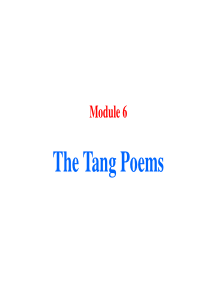 Module 6 The Tang Poems Grammar 课件(外研版选修8)