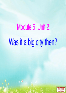 新标准英语M6U2 Was it a big city then