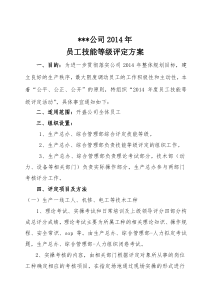 公司员工技能等级评定方案