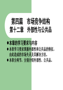 微观经济学(第四版) 李明志 黎诣远 第四篇-第十二章  外部性与公共品