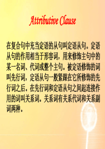 高一定语从句讲解及练习