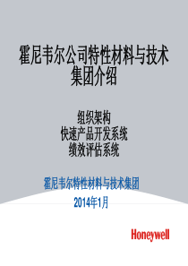 霍尼韦尔公司介绍组织构架、产品开发、绩效评估