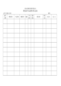 顾客退回产品试验和分析记录表