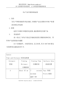 风力太阳能变压器PQ产品外观检验标准