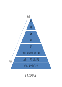 计划的层次体系