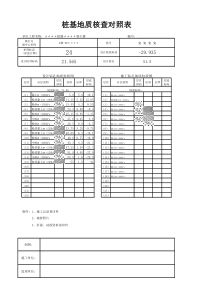 桩基地质核查对照表