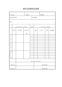 首批产品试制状况记录表(1)