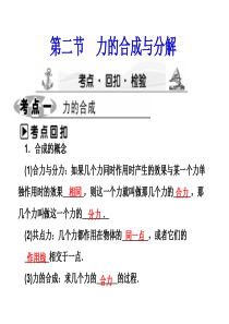 2012课堂高考物理大一轮361度全程复习课件：力的合成与分解