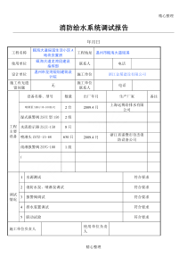 消防调试报告