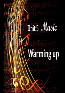 高一英语必修二Unit5-Warming-up