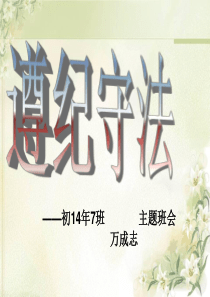 遵纪守法主题班会 -万成志