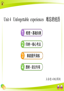 广西2013版英语复习方略课件：BookⅠ Unit 4 Unforgettable  experi