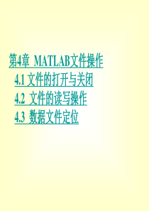 第4章--MATLAB文件操作