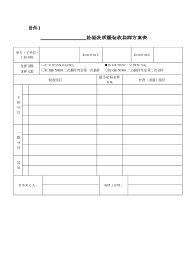 检验批质量验收抽样方案表