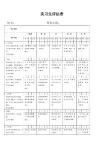 实习生评估表