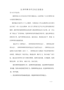 XX律师事务所自检自查报告