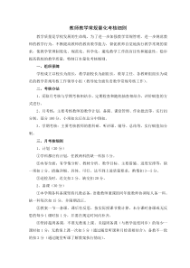 教师教学常规量化考核细则