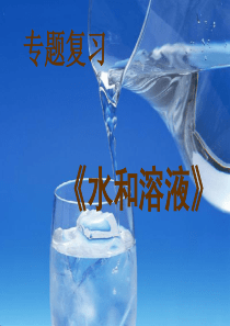 九年级化学复习课课件《水和溶液》