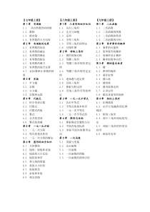 新浙教版初中数学教材目录