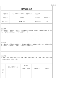 通球试验记录