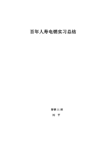 保险电销实习报告