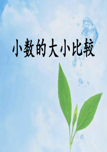 人教版小学数学三年级下册第七单元小数的大小比较