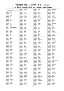 BNC最常用15000词汇排序-李靖瑜老师