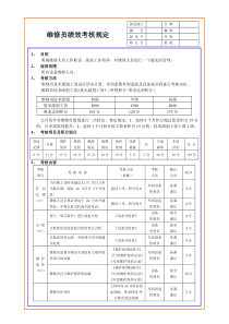 维修人员绩效考核规定(修订)