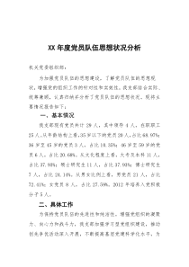 党员队伍思想状况分析