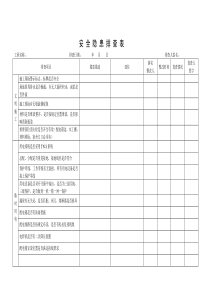 施工现场安全隐患排查表
