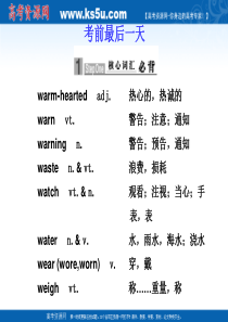 2010届高考英语复习课件：考前特训(最后1天)