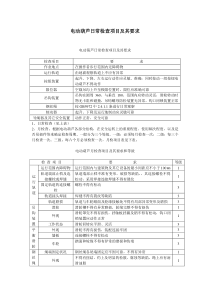 电动葫芦日常检查项目及其要求