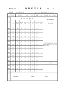 钎探记录表格