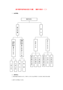 高中数学高考综合复习专题  概率与统计(二)