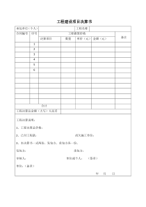 项目决算书模板