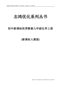 【新课标人教版】九年级化学上册优秀教案(全册,192页)