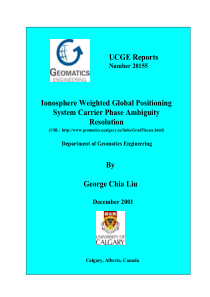 THE UNIVERSITY OF CALGARY IONOSPHERE WEIGHTED GLOB