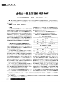 【精品】虚假会计信息治理的博弈分析