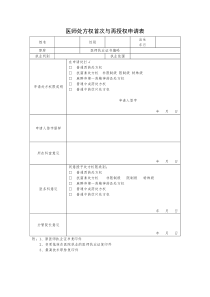 医师处方权首次与再授权申请表