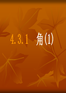 七年级上册课件4.3.1角(1)