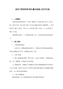 洛阳铲砼灌注桩施工技术方案