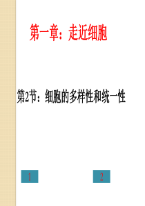 生物：1.2《细胞的多样性和统一性》课件(2)(新人教版必修1)