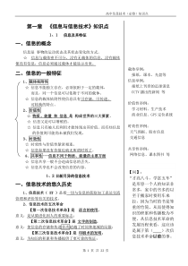 (学业水平测试)信息技术必修知识点(教科版)