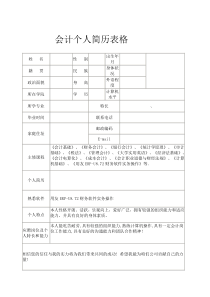 会计个人简历表格[1]